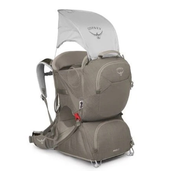 NWT Osprey Poco LT Child Carrier Backpack - Tan Concrete - Picture 8 of 11